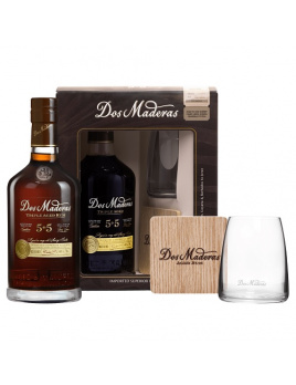 Rum Dos Maderas PX 5+5 + pohár + podložka