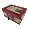 Humidor červenohnedý presklenný 75D