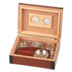 Humidorový set Cherry Duo Tone pre 25 cigár s príslušenstvom