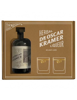 Dr. Kramer bylinný likér 36 % 0,5 l + 2 poháre