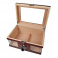 Humidor červenohnedý presklenný 75D