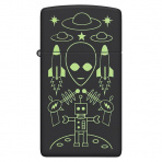 Zapaľovač Zippo 66071 Slim® Alien Invasion Design