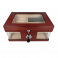 Humidor červenohnedý presklenný 75D