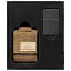 Sada 30057 taktické puzdro + zapaľovač Zippo 26075 Black Crackle™