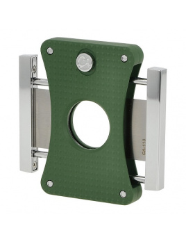 Cigarový orezávač Caseti Aston, chrome/green