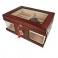 Humidor červenohnedý 75D presklený