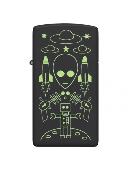 Zapaľovač Zippo 66071 Slim® Alien Invasion Design