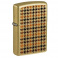 Zippo 23080 Plaid Design – mosadzný Street Brass zapaľovač s károvaným vzorom