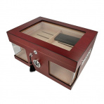 Humidor červenohnedý presklenný 75D