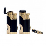 Zapaľovač s vyrezávačomLucca di Maggio Duo Jet Black-Gold
