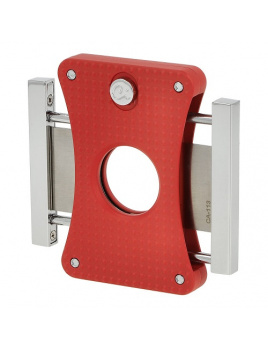Cigarový orezávač Caseti Aston, chrome/red