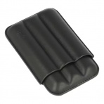 Puzdro na 3 cigary, čierna koženka