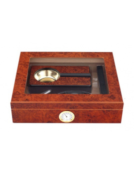 Humidor Set Wurzel-Glass na 15 cigár