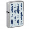 Zippo 25703 Off the Hook Design – Street Chrome zapaľovač s rybárskym motívom háčika a ryby