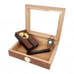 Humidor set Korenica presklený 15D