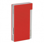 Tryskový zapaľovač Caseti Flat Flame, chrome/red
