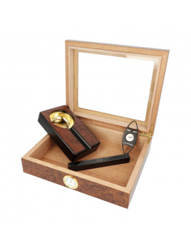 Humidor set Korenica presklený 15D