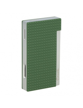 Tryskový zapaľovač Caseti Flat Flame, chrome/green