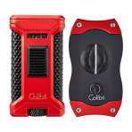 SET Colibri Ascari + V-Cut Red, zapaľovač a orezávač