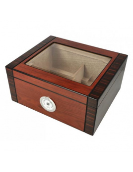 Humidor červenohnedý presklený 40D