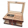 Humidor červenohnedý 75D presklený