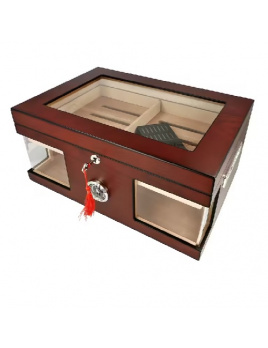 Humidor červenohnedý 75D presklený