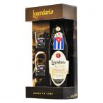 Rum Legendario Elixir de Cuba 34 % 0,7 l + 2 poháriky