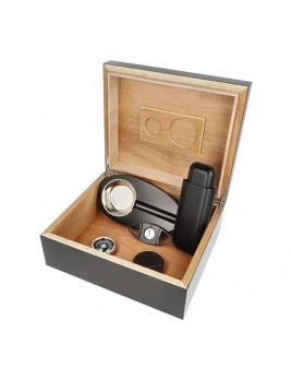 Humidor set čierny 25 D s puzdrom