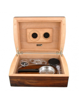 Humidor set Rounded Walnut 40 cigár s príslušenstvom