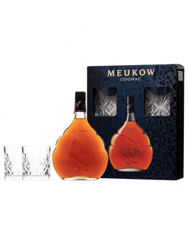 Koňak Meukow VSOP Superior s 2 pohármi 40 % 0,7 l