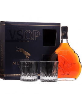 Koňak Meukow VSOP Superior s 2 pohármi 40 % 0,7 l