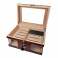 Humidor červenohnedý presklenný 75D