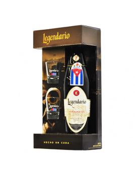 Rum Legendario Elixir de Cuba 34 % 0,7 l + 2 poháriky