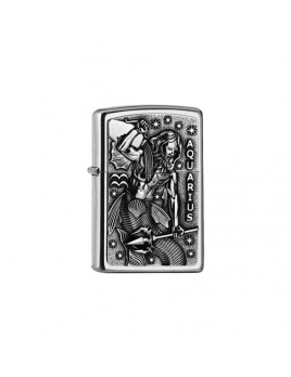 Zapaľovač Zippo 25556 Aquarius Zodiac Emblem