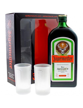 Jägermeister s 2 pohármi 35 % 0,7 l