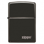 Zapaľovač Zippo 26332 High Polish Black Zippo Logo